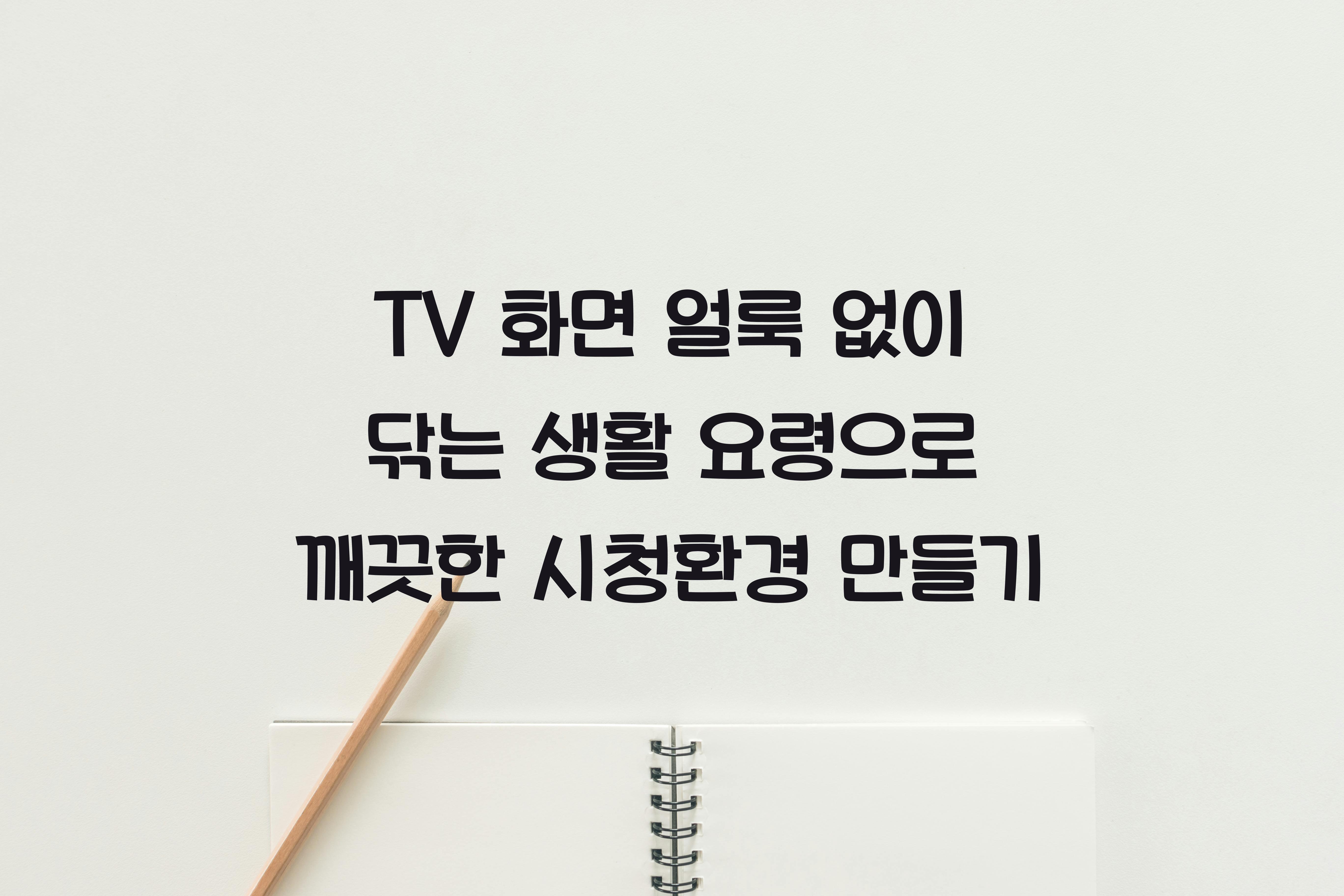 TV 화면 얼룩 없이 닦는 생활 요령