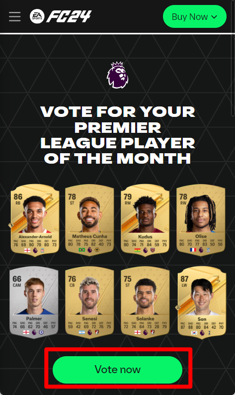 손흥민 선수상 투표하기