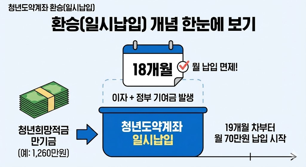 청년도약계좌 환승(일시납입) 개념
