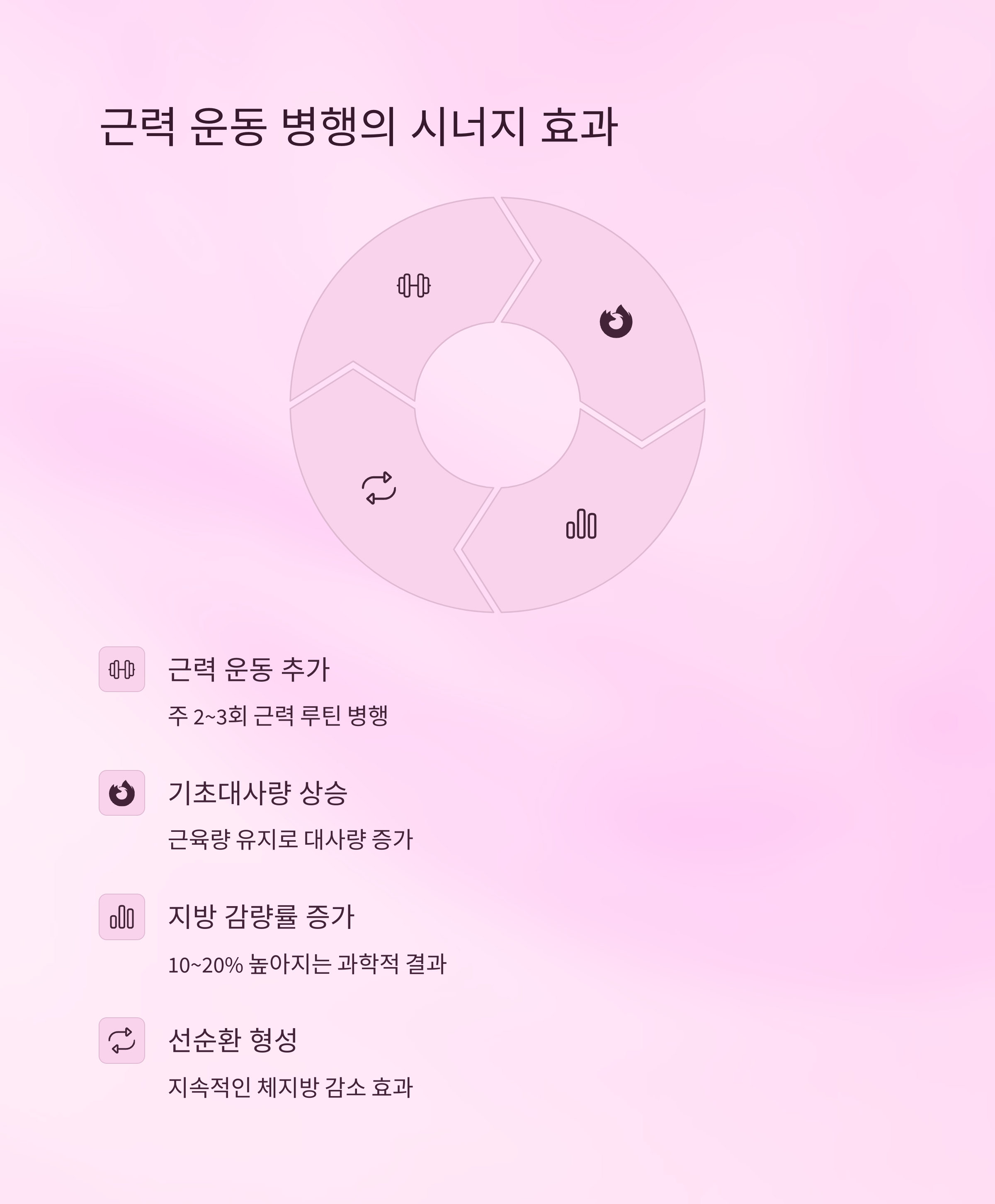 근력 운동 병행의 시너지 효과