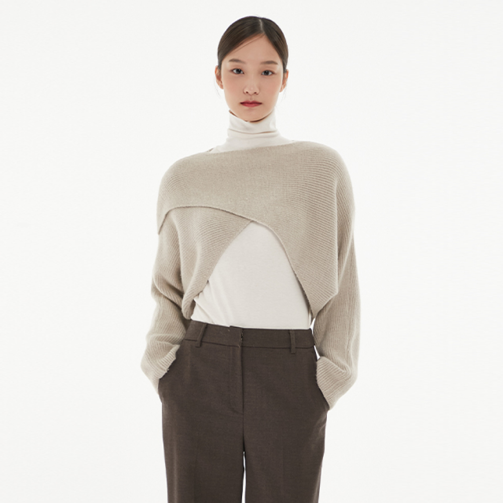 랩 LAP 랩 형식 숄 가디건 니트 AN4KGB43