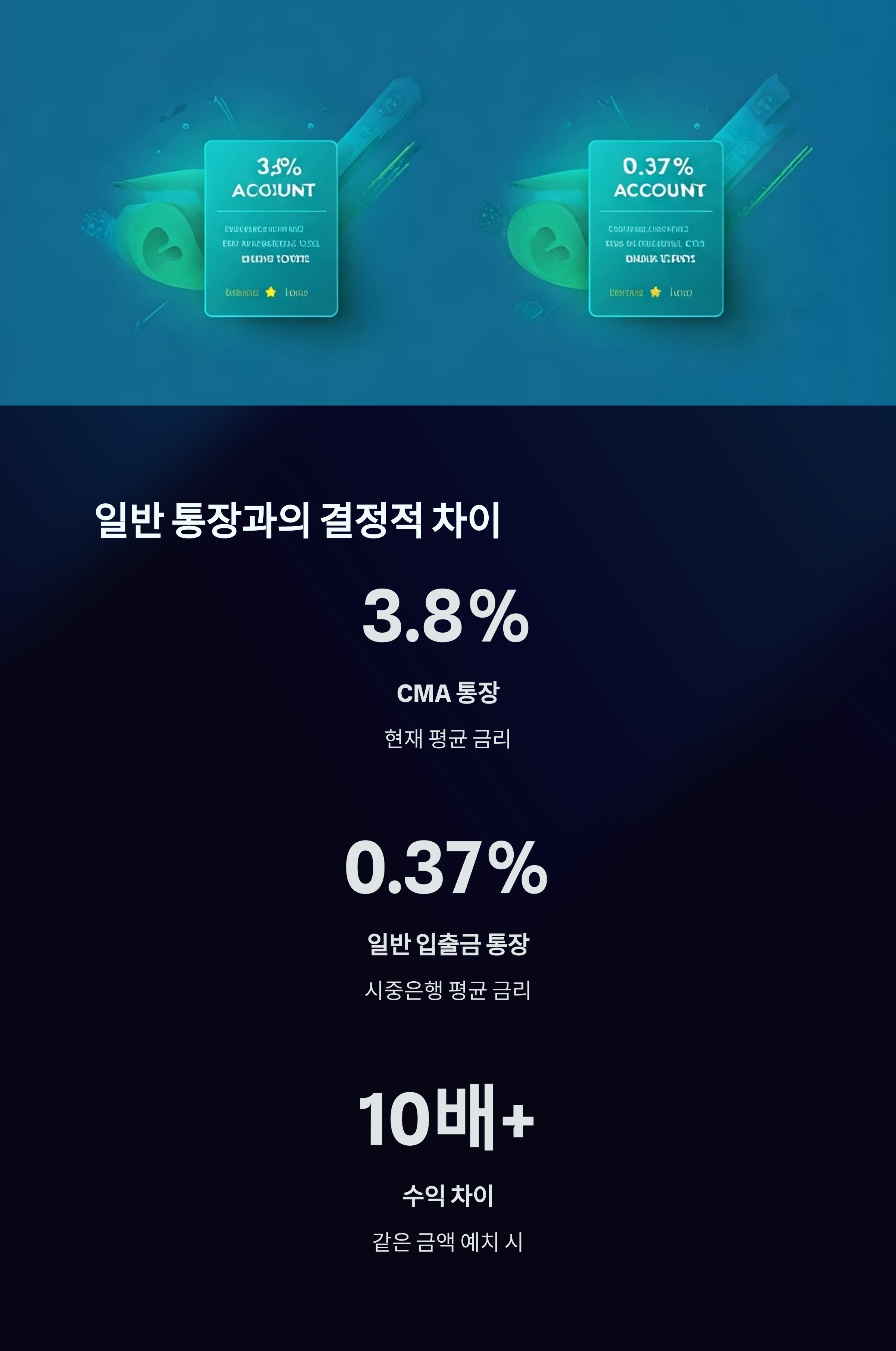 CMA통장과 일반 통장과의 결정적 차이