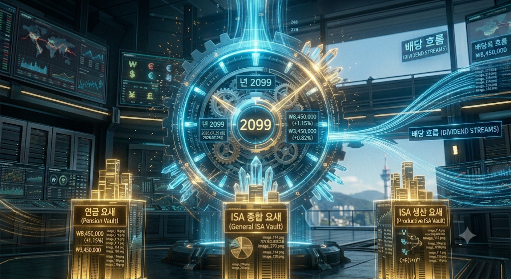 2027년 생산적 금융 ISA 개편 파동 속에서 기존 계좌 만기를 2099년으로 사전 연장하고 납입 한도 이월 폐지 전 2,000만 원을 사수하는 금융 그래픽