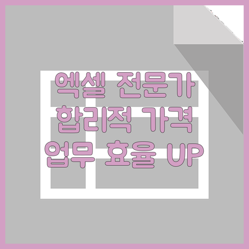 맞춤 엑셀 전문가, 합리적인 가격으로