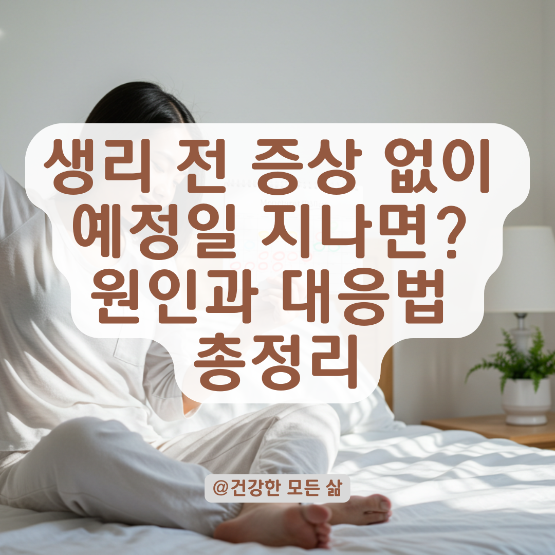 생리 전 증상 하나도 없는데 예정일 지나면? 몸의 작은 변화 신호 및 대응법 정리.