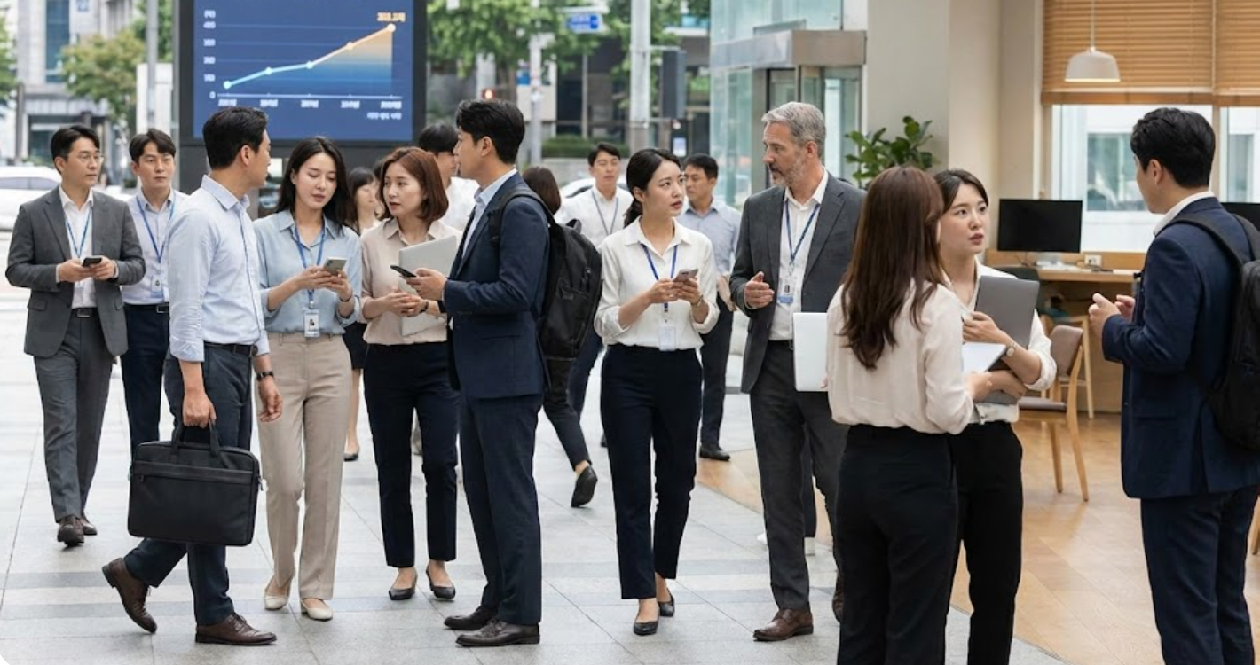 회사원들 사진