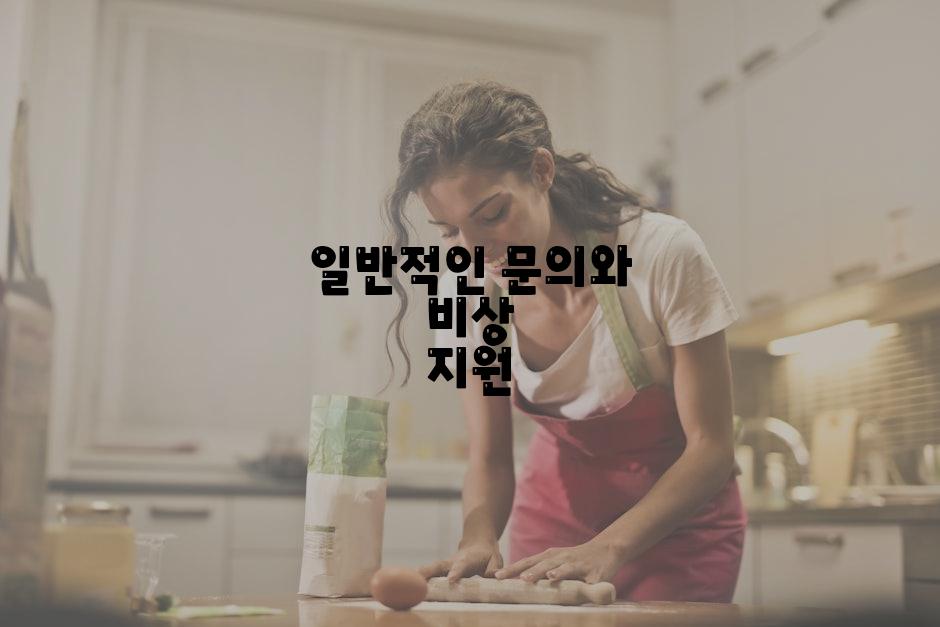 일반적인 문의와 비상 지원