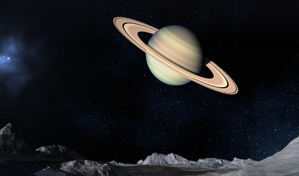 태양계 행성 토성의 모습입니다.