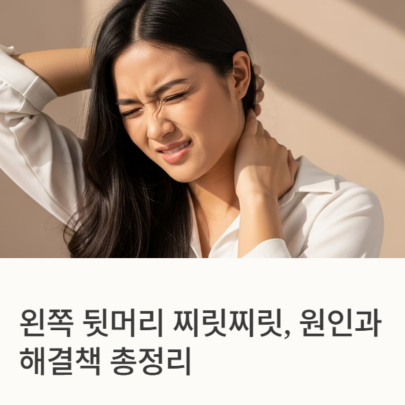왼쪽 뒷머리 찌릿찌릿