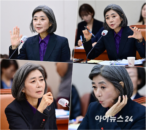 김행 여성가족부 장관 후보자가 지난 5일 오전 서울 여의도 국회 여성가족위원회에서 열린 인사청문회에서 의원의 질의를 듣고 있다. [사진=곽영래 기자]