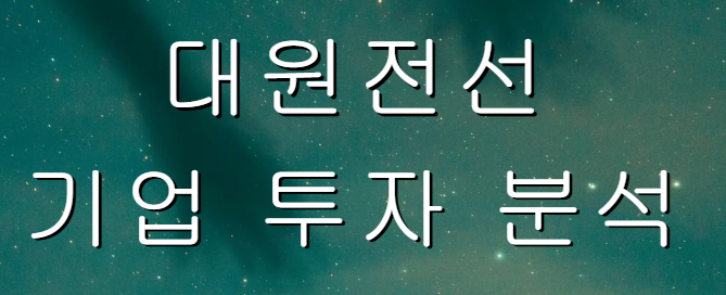 대원전선 기업 투자 분석