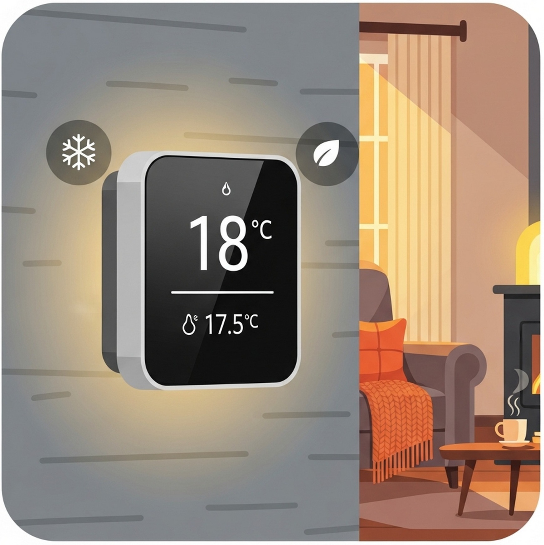 실내 온도 18도 난방 설정