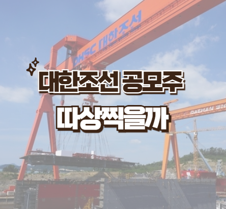 대한조선 공모주 청약