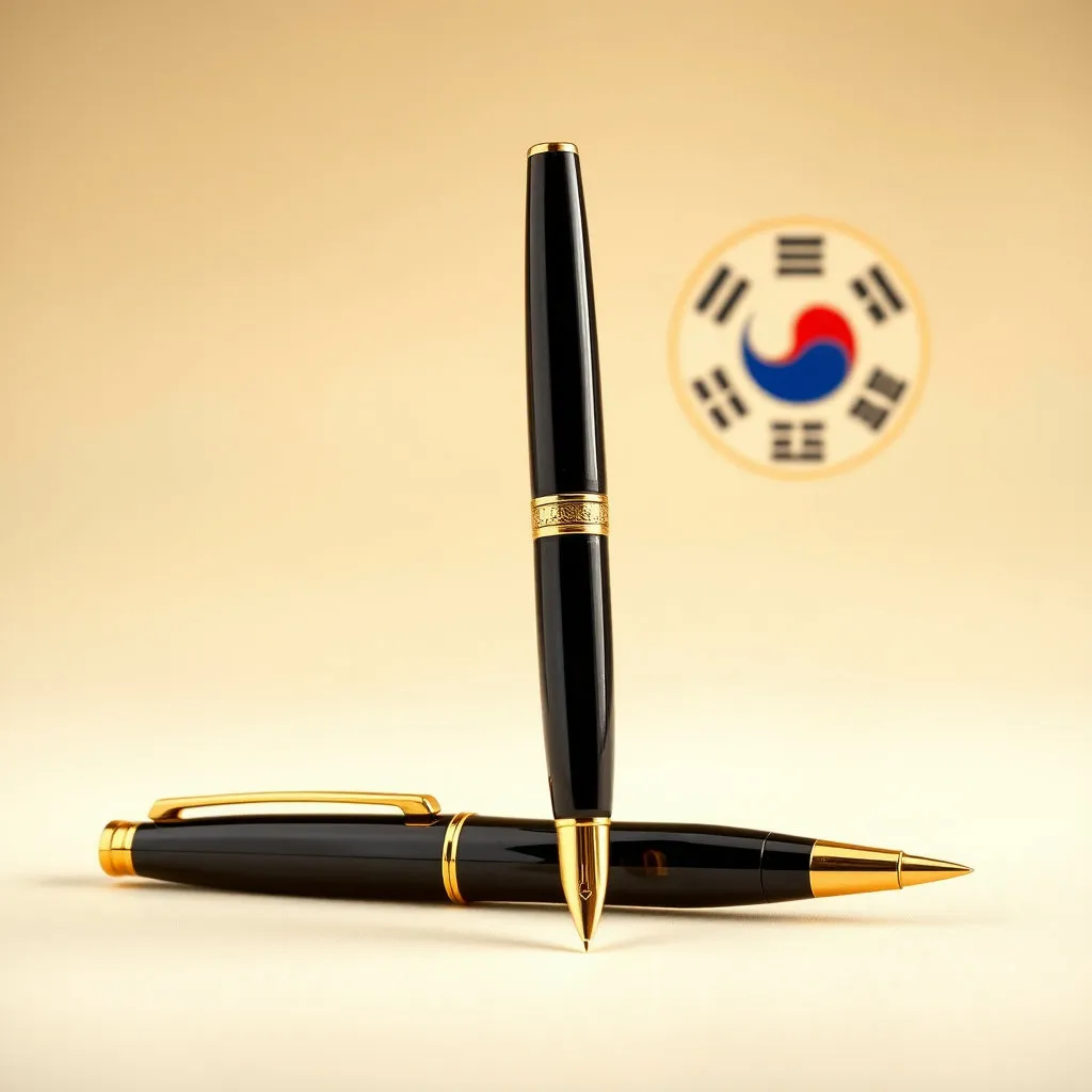 대통령의 서명과 함께 국가의 공식적인 효력을 발휘하는 국새의 이미지를 함께 배치하여, 서명의 중요성과 국가적인 의미를 동시에 강조합니다.