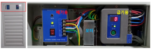 제연댐퍼 자체의 수동조작함