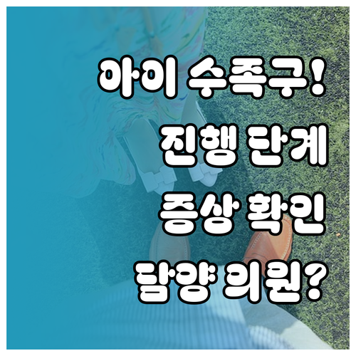 아이 수족구 증상 진행 단계와 담양군..