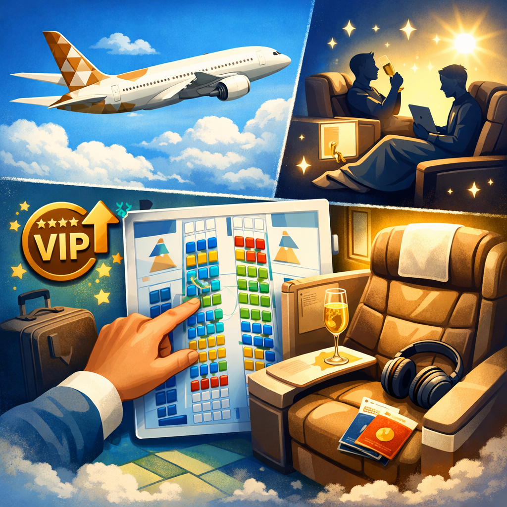 에티하드항공 좌석배치도 확인법 및 업그레이드 꿀팁, 좌석 선택 방법 관련 사진