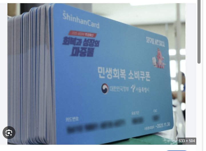 카드사별 민생소비쿠폰