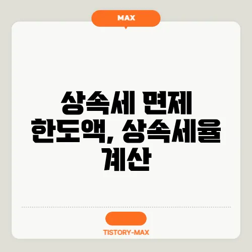 상속세 면제 한도액, 상속세율 계산