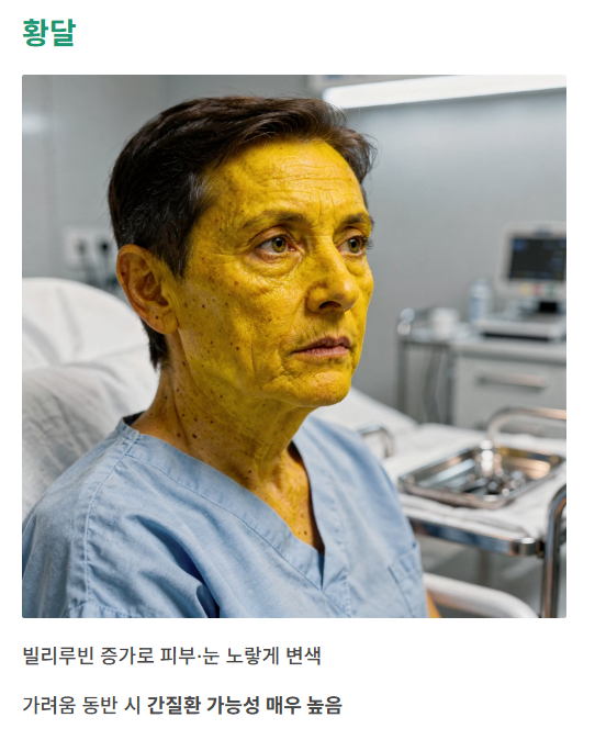 간질환과 피부병 증상의 관계