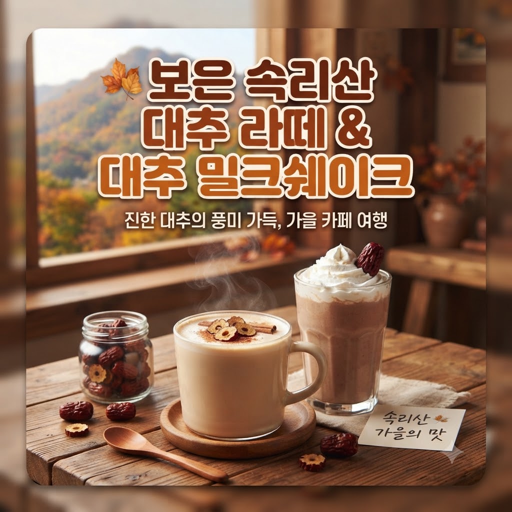 보은 속리산 대추 라떼와 대추 밀크쉐이크 진한 풍미를 담은 가을 카페 여행 썸네일