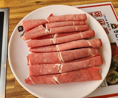 등촌샤브칼국수호평고기