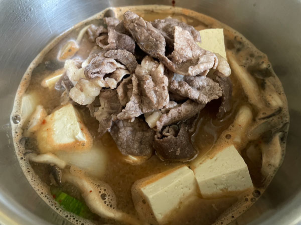 된장찌개 - 두부, 차돌박이 투하