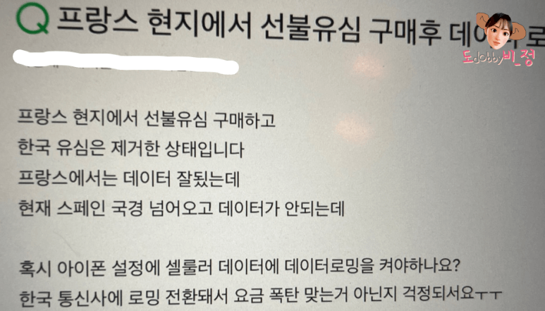 유럽여행 유심