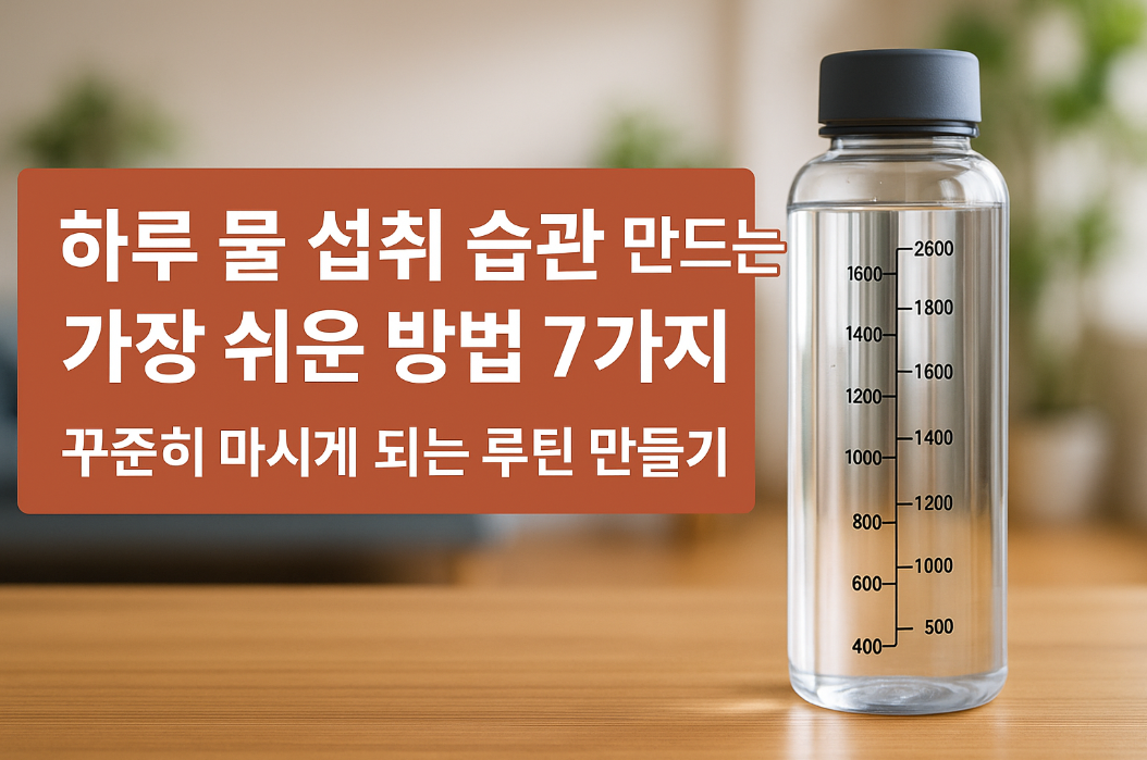 하루 물 섭취 습관 만드는 가장 쉬운 방법 7가지