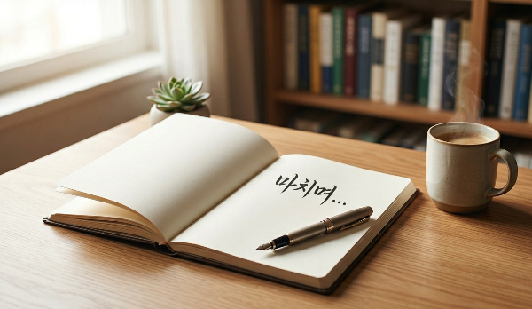 ESS 포스팅에 마치며 넣는 이미지 책과 펜으로 표현
