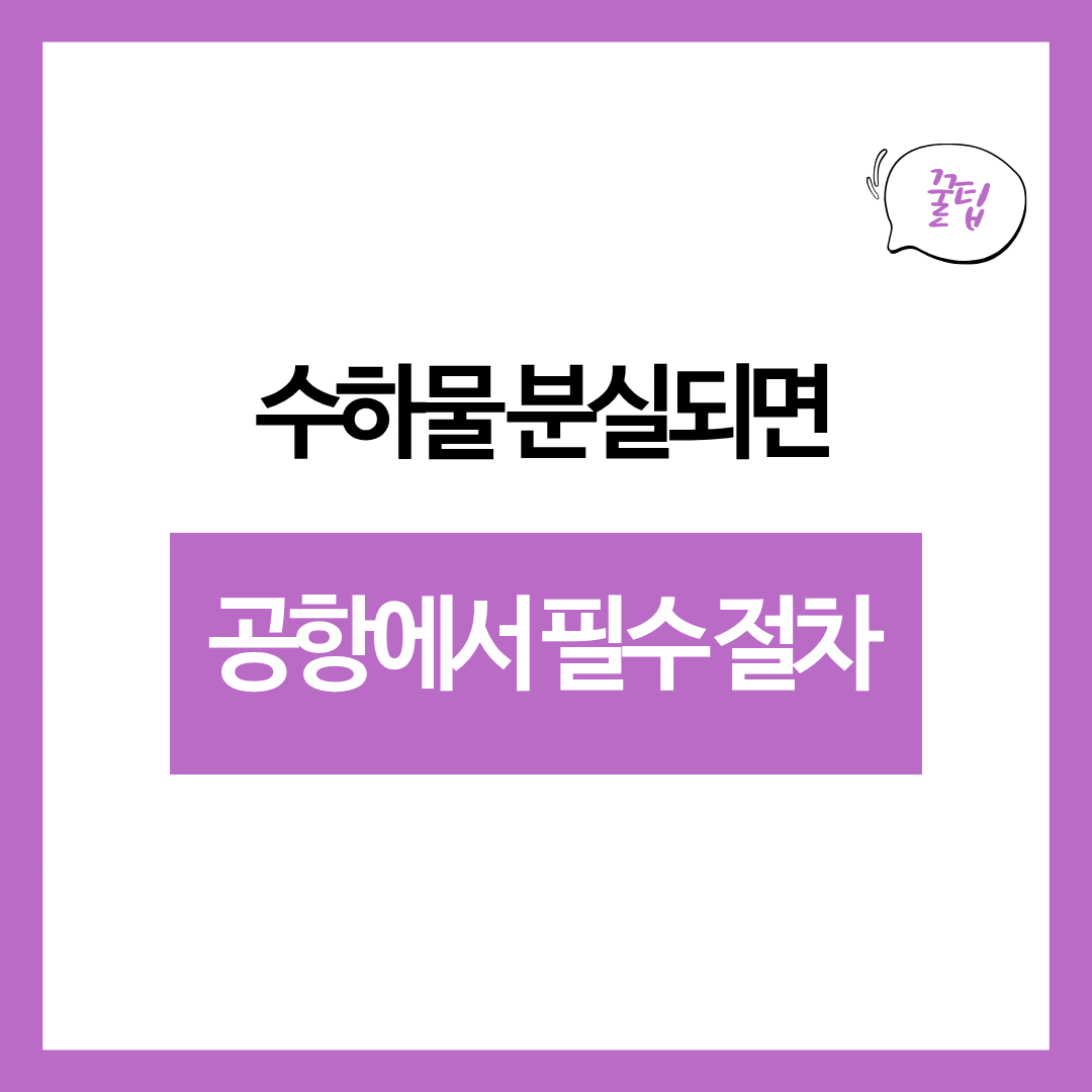 수하물 분실되면 공항에서 꼭 해야 할 5가지|집에 가기 전 필수 절차