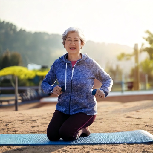 운동하는 중년 여성