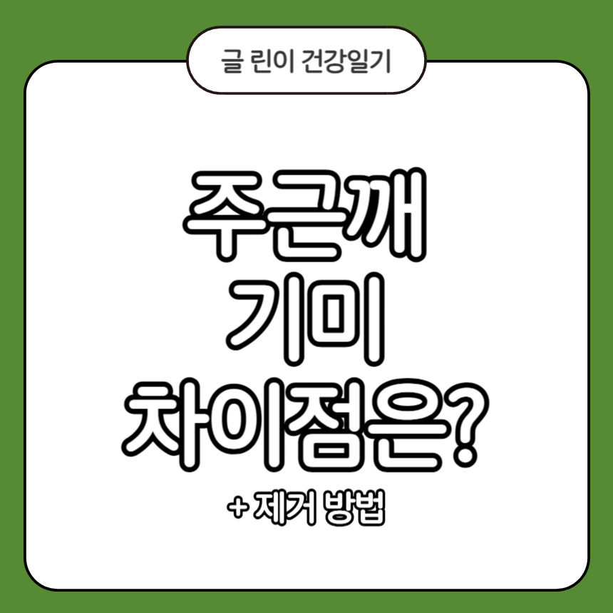 주근깨 기미 차이점