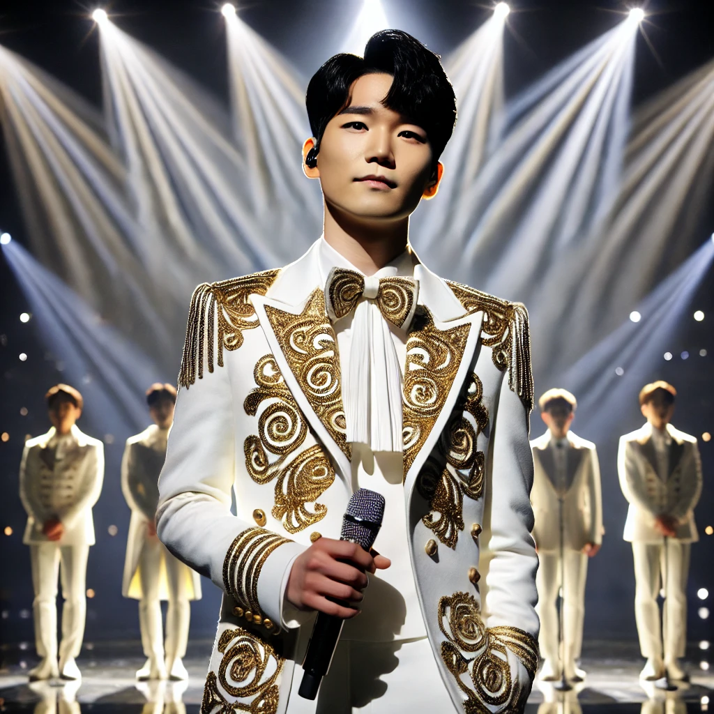 미스터트롯3 결승무대에서 노래하는 김용빈