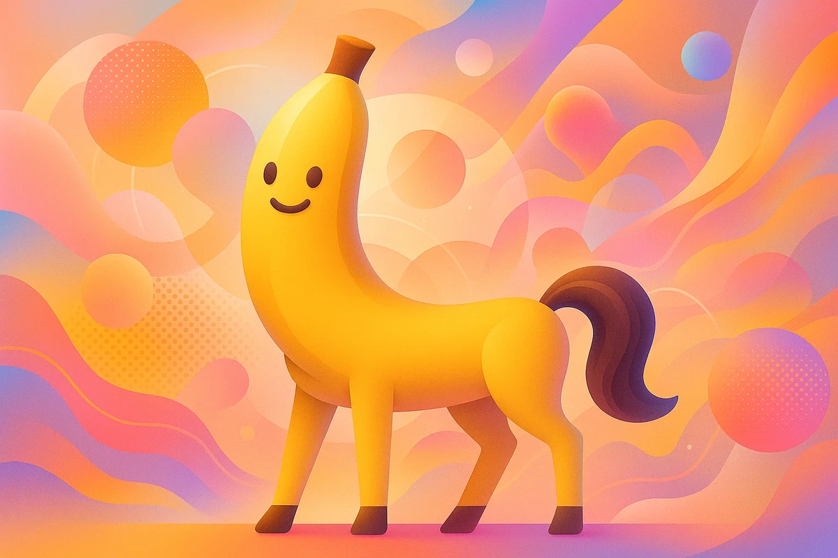 바나나 모양 판타지 켄타우로스 일러스트