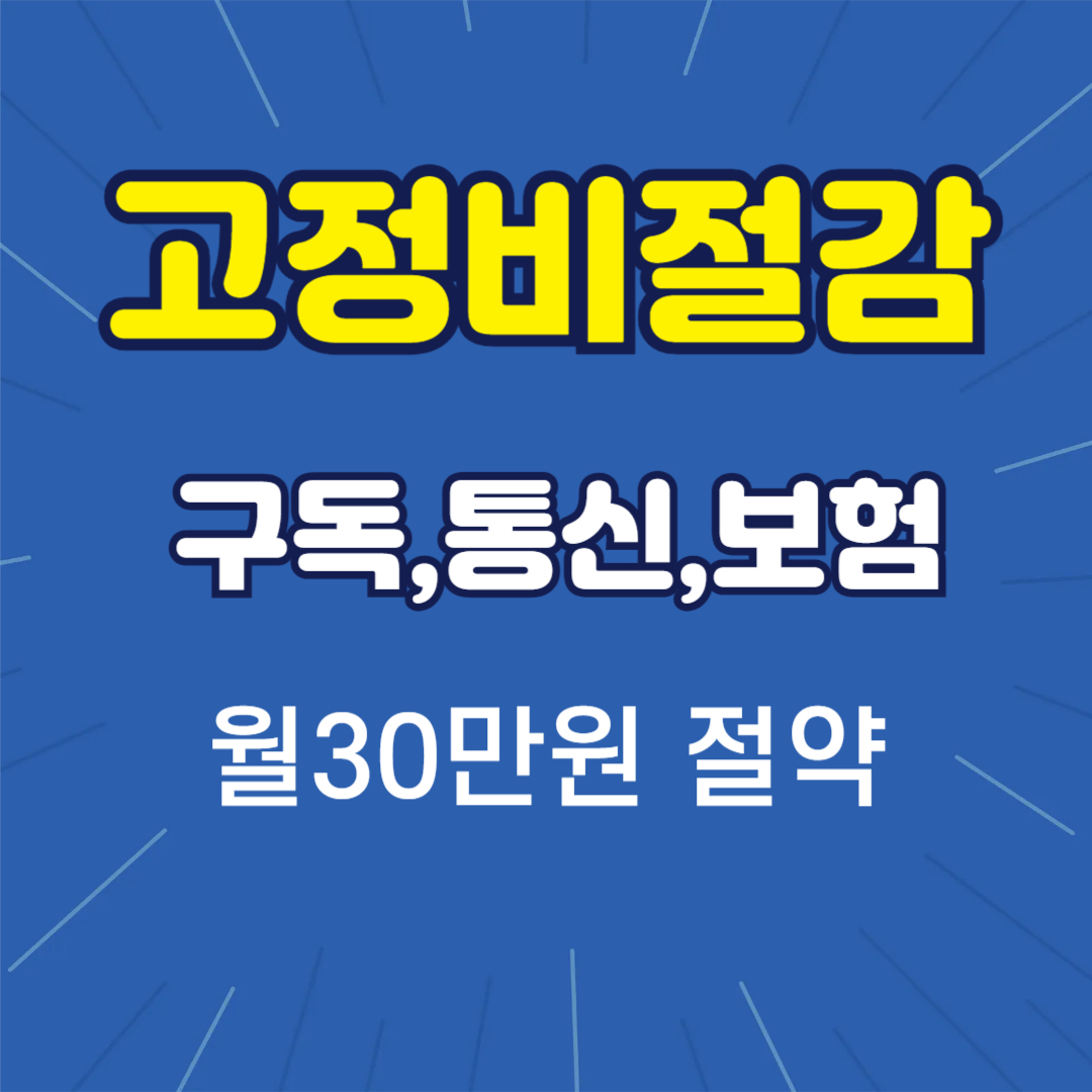 2025 고정비 절감 가이드: 구독·통신·보험 점검으로 월 30만 원 절약하기