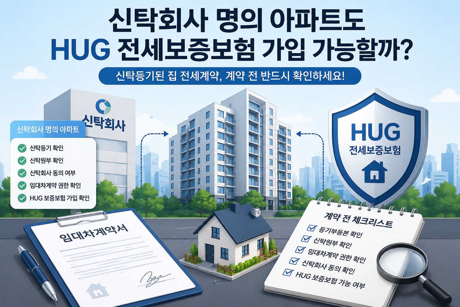 신탁등기된 집 HUG전세보증 가입