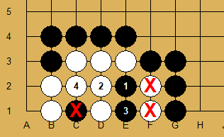 백4:집모양 확보