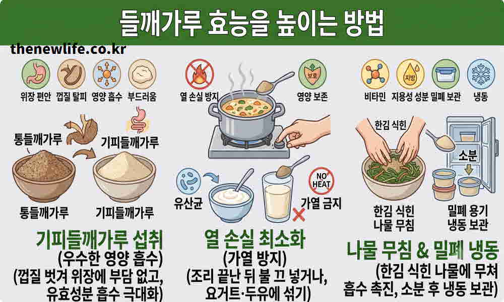 들깨가루 효능 높이는 먹는 방법