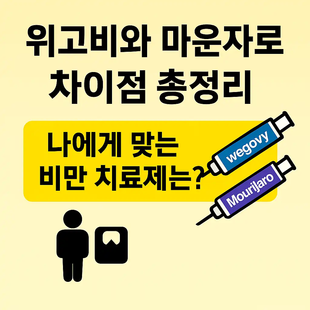 위고비 마운자로 비교, 차이 총정리 – 나에게 맞는 비만 치료제는?