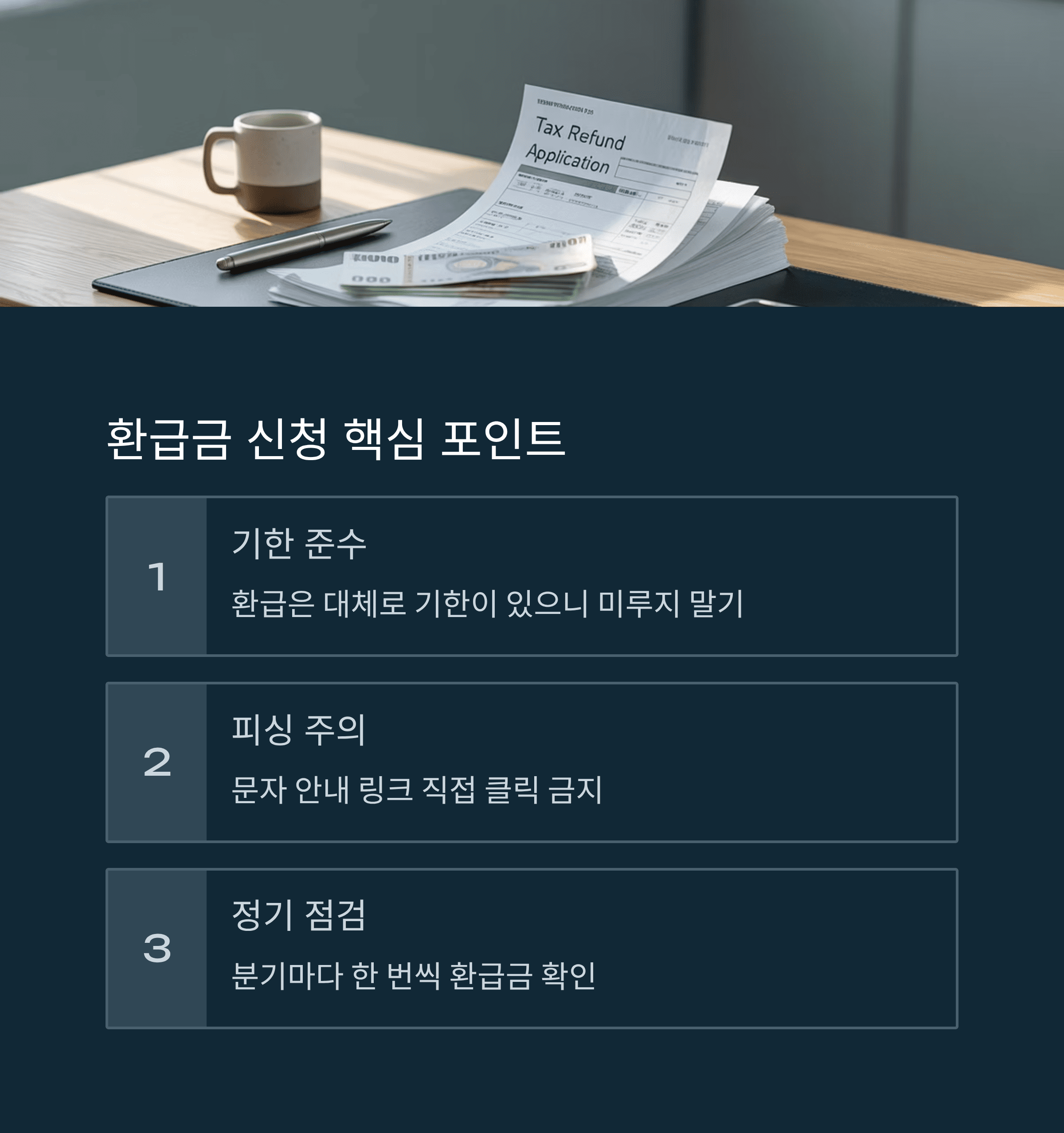 환급금 신청 핵심 포인트