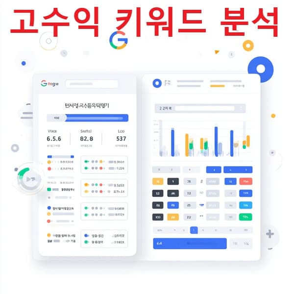 고수익 키워드 선정 기준을 시각화한 인포그래픽 이미지