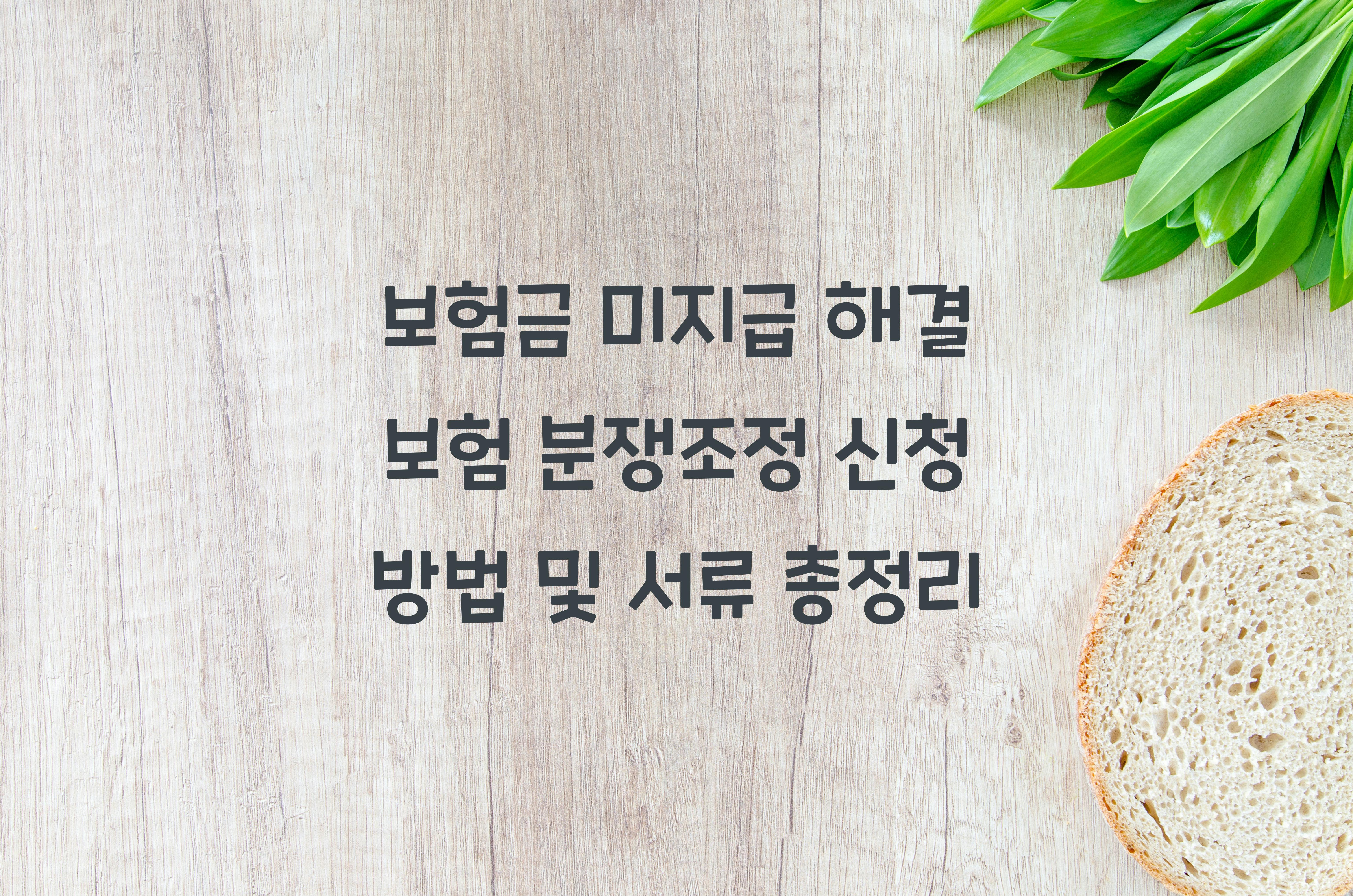 보험 분쟁조정 신청