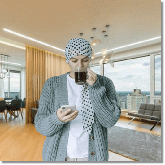 운지버섯 추출물 섭취하는 암 환자