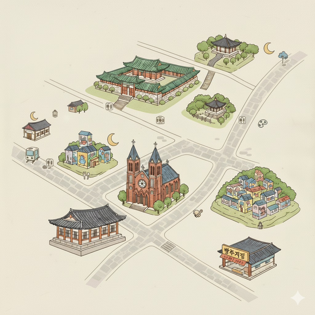 전주 한옥마을 로드맵