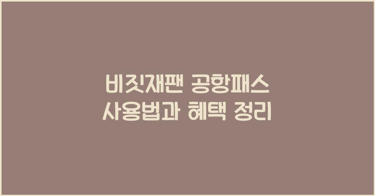 비짓재팬 공항패스