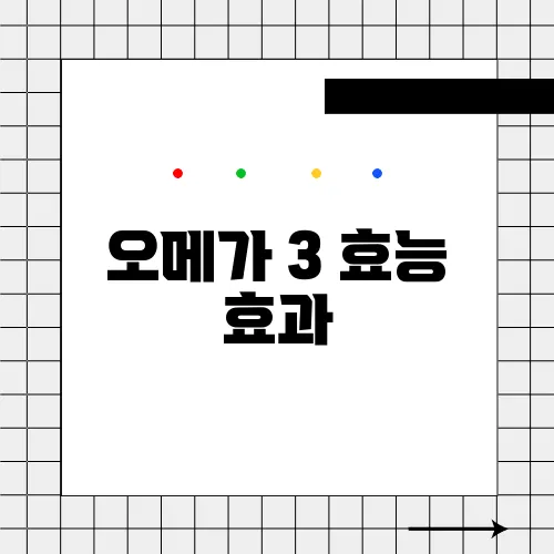 오메가 3 효능 효과