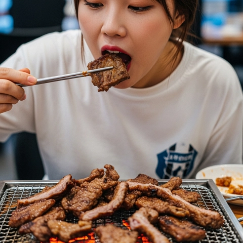 맛있는 음식을 먹는 즐거움
