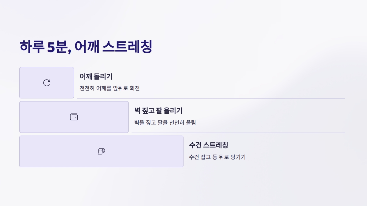 오십견 아픈 부위 체크