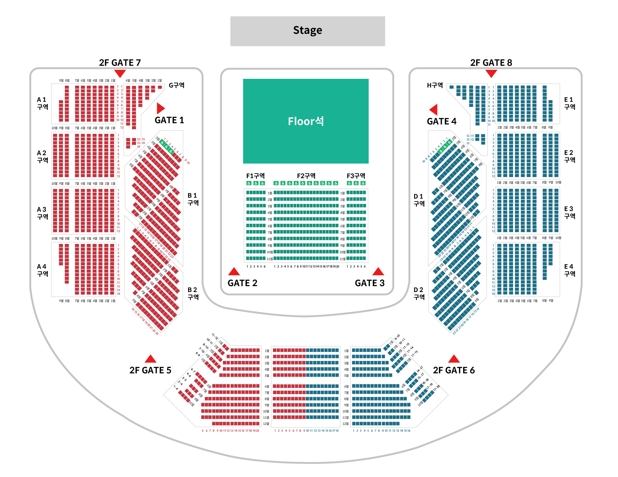 올림픽 홀 좌석안내